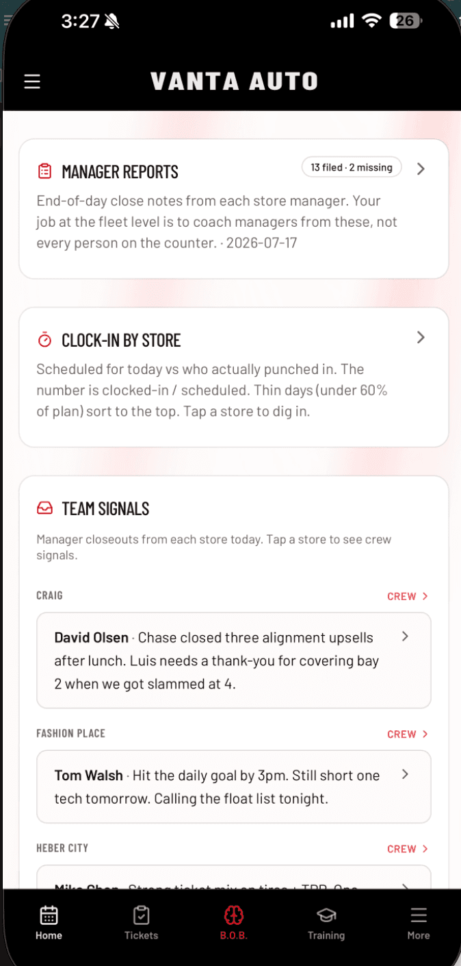 Which store needs me today: Manager notes, no micromanaging